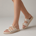 Monogram Double Strap Buckle Slides