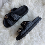 Monogram Double Strap Buckle Slides