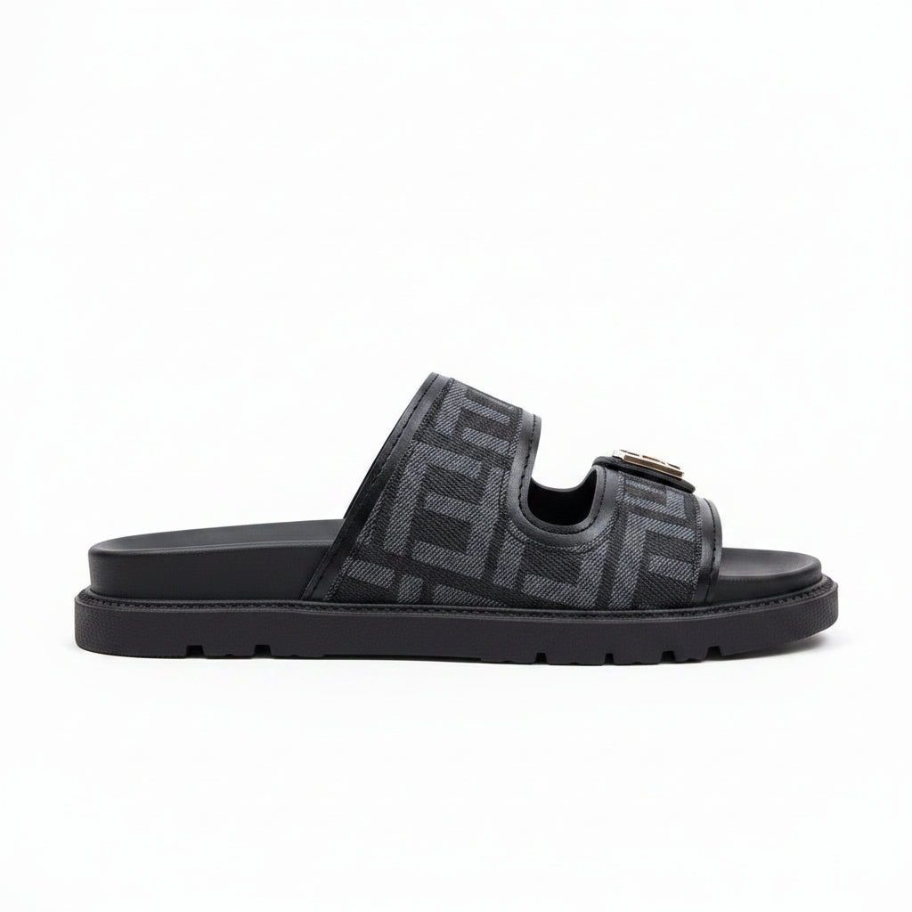 Monogram Double Strap Buckle Slides